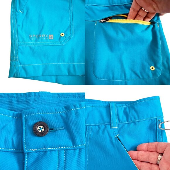 Sperry Top-Sider Tech Shorts Women S Blue NWT Cordura Outdoor Hiking Boating - Picture 7 of 12